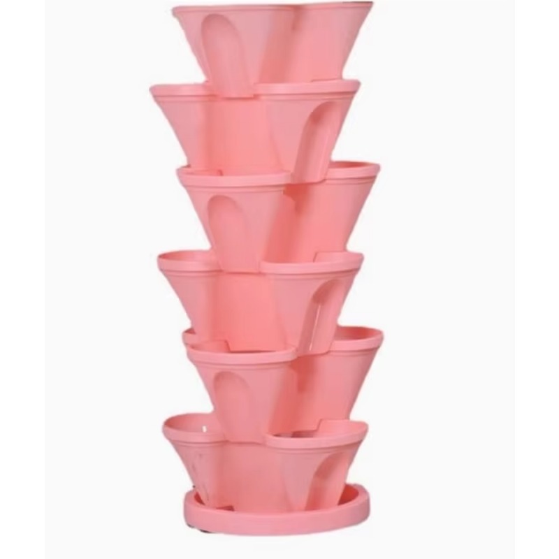 Hydroponic Tower Planter - Vertical Strawberry Planter Stackable Multi Layer