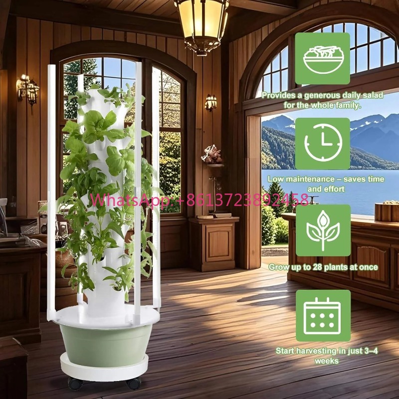 Hydroponic Tower Planter - Hydroponic Growing Kit System with 4